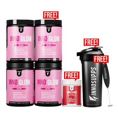 3 BOTTLES OF INNO GLOW + 1 Free + 3 Free Items