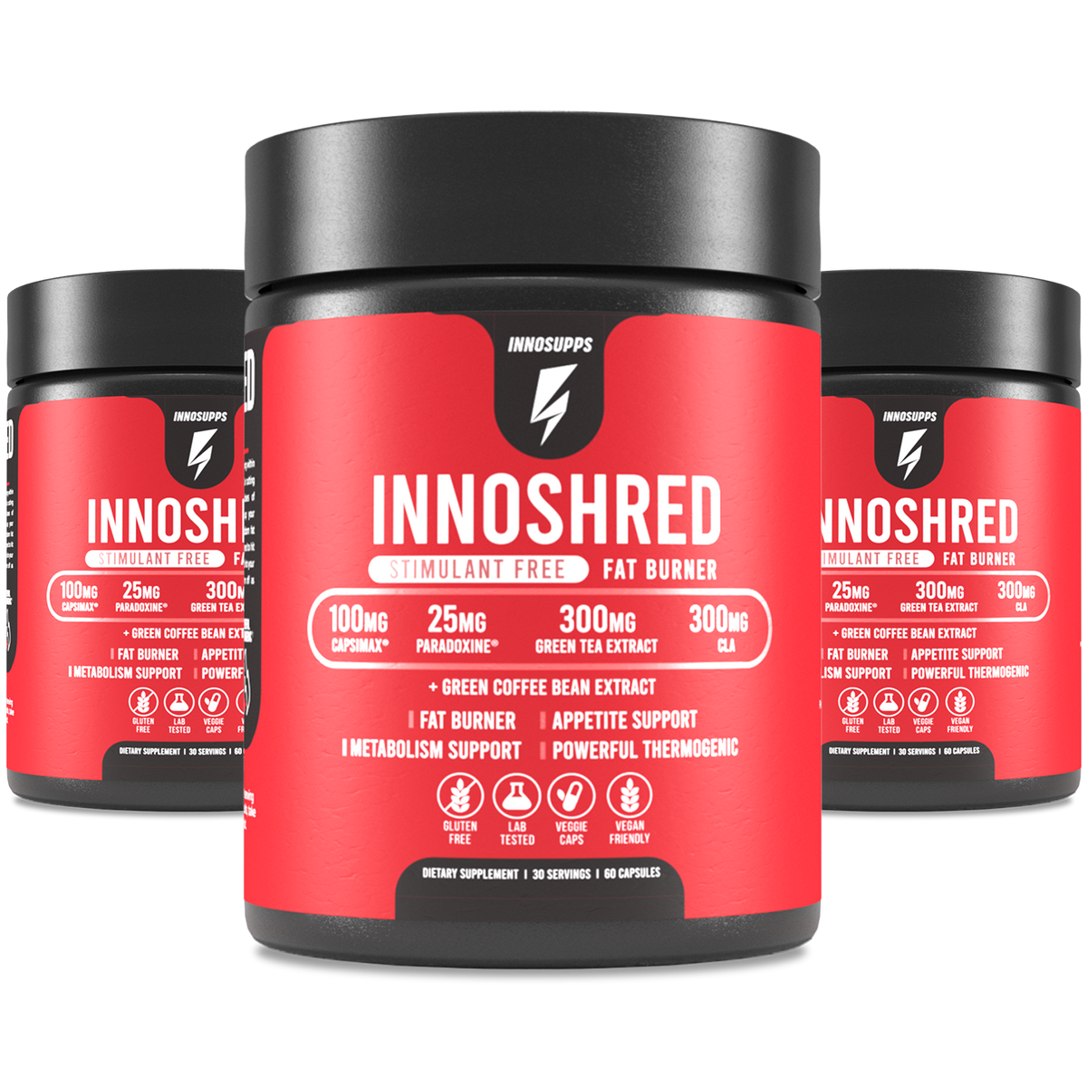 3 Bottles of Inno Shred - Stimulant Free - AU