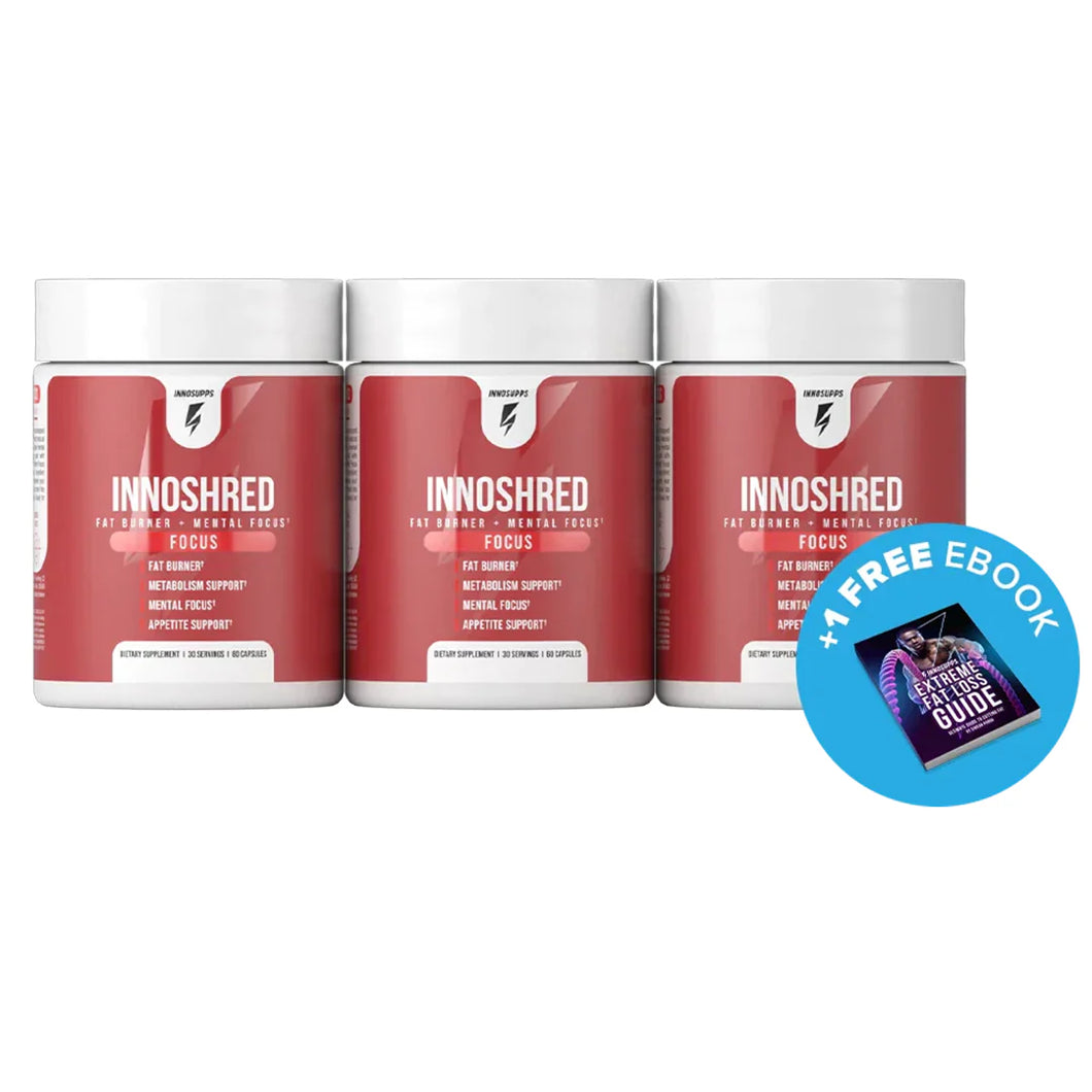 3 Bottles of Inno Shred Focus + 1 FREE Item