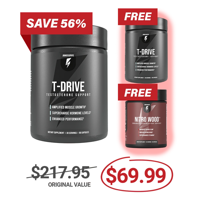 Special Offer 2 Bottles of T-Drive + 1 FREE Nitro Wood